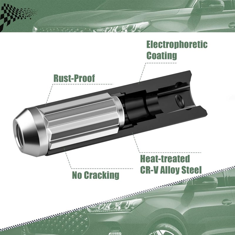 glorider 10 Point Spline Lug Nut Socket, 1/2-Inch Drive Impact Square Tool – Easily Remove M14x1.5, M14x2.0, 9/16 Lug Nuts and M16X1.5 Lug Bolts | 1 Pc (Black) - Image 2